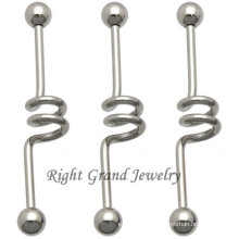 Schmuck fabrikgefertigte Weihnachten Stahl Industrial Barbell Ohrringe